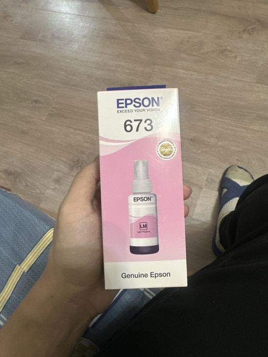 Краска новая на принтер эпсон 673 розовый