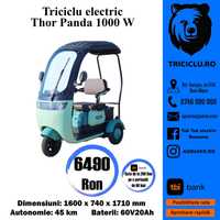 Triciclu electric THOR PANDA 1000W 60V20AH nou Agramix