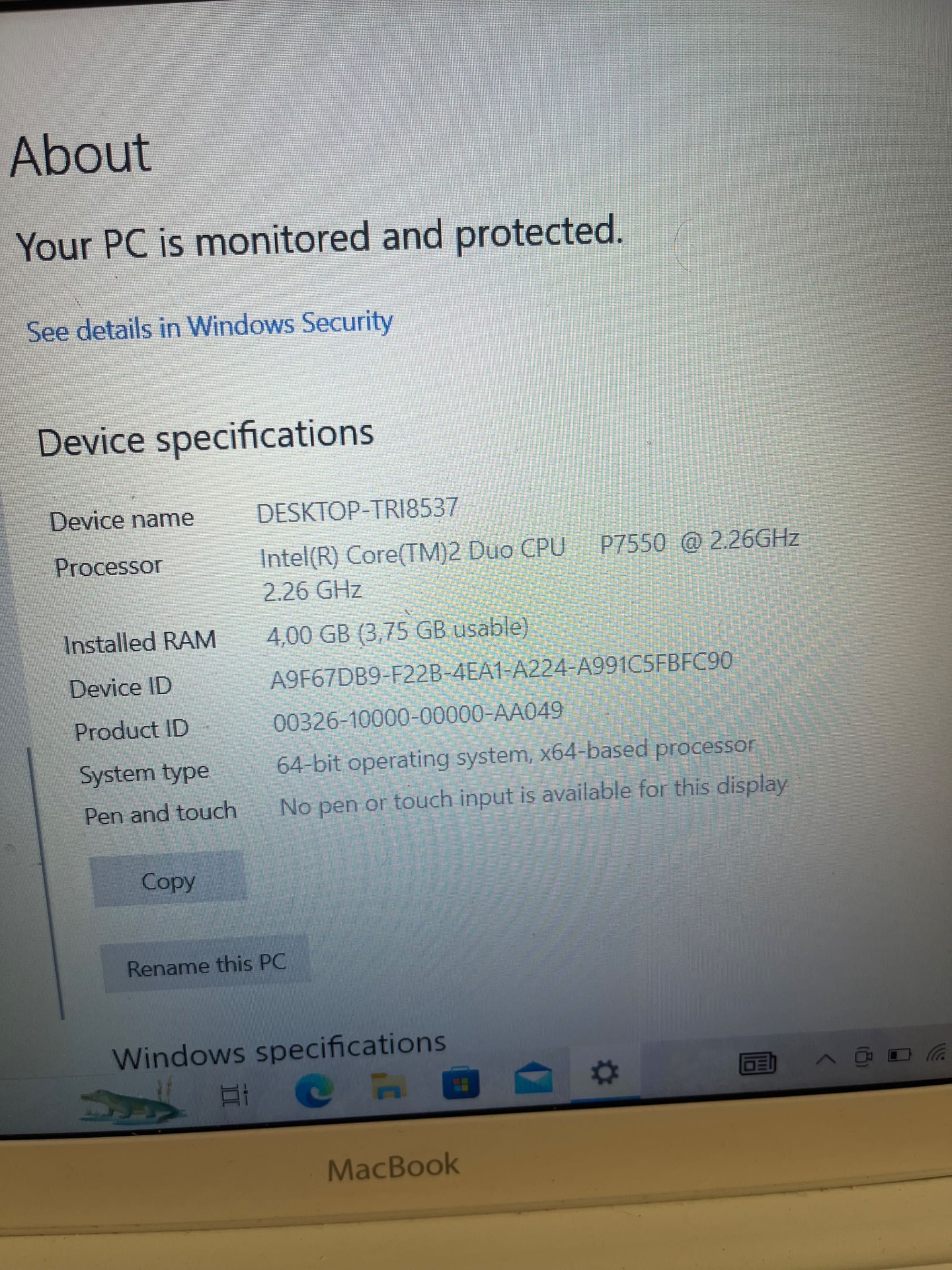 Лаптоп  MacBook 13 2009
