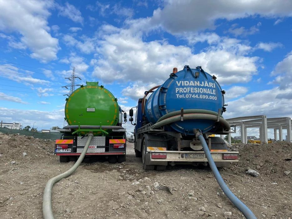 Vidanjare fosa septica sau betonata Bacau. Desfundare conducte/tevi