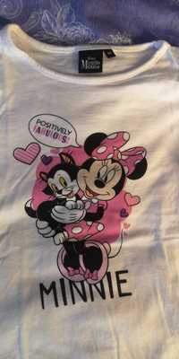 bluza alba minnie mouse, 8 ani,noua