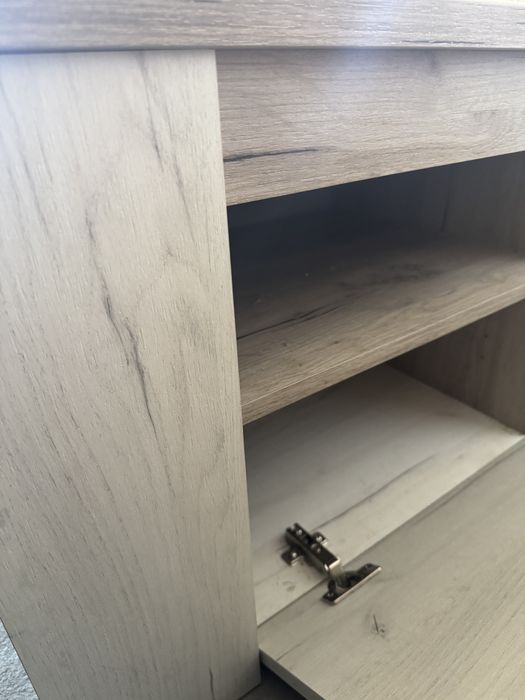 ТВ шкаф Momax, бял дъб