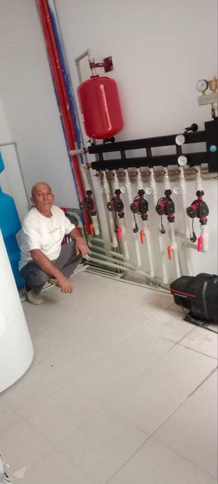 Отопление Сантехника устоновка котел теплый пол конализация