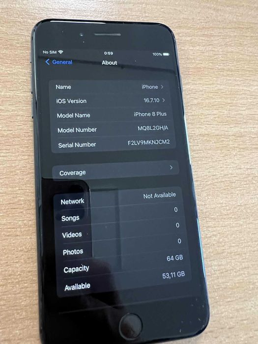 iPhone 8 Plus 64GB 100% BH