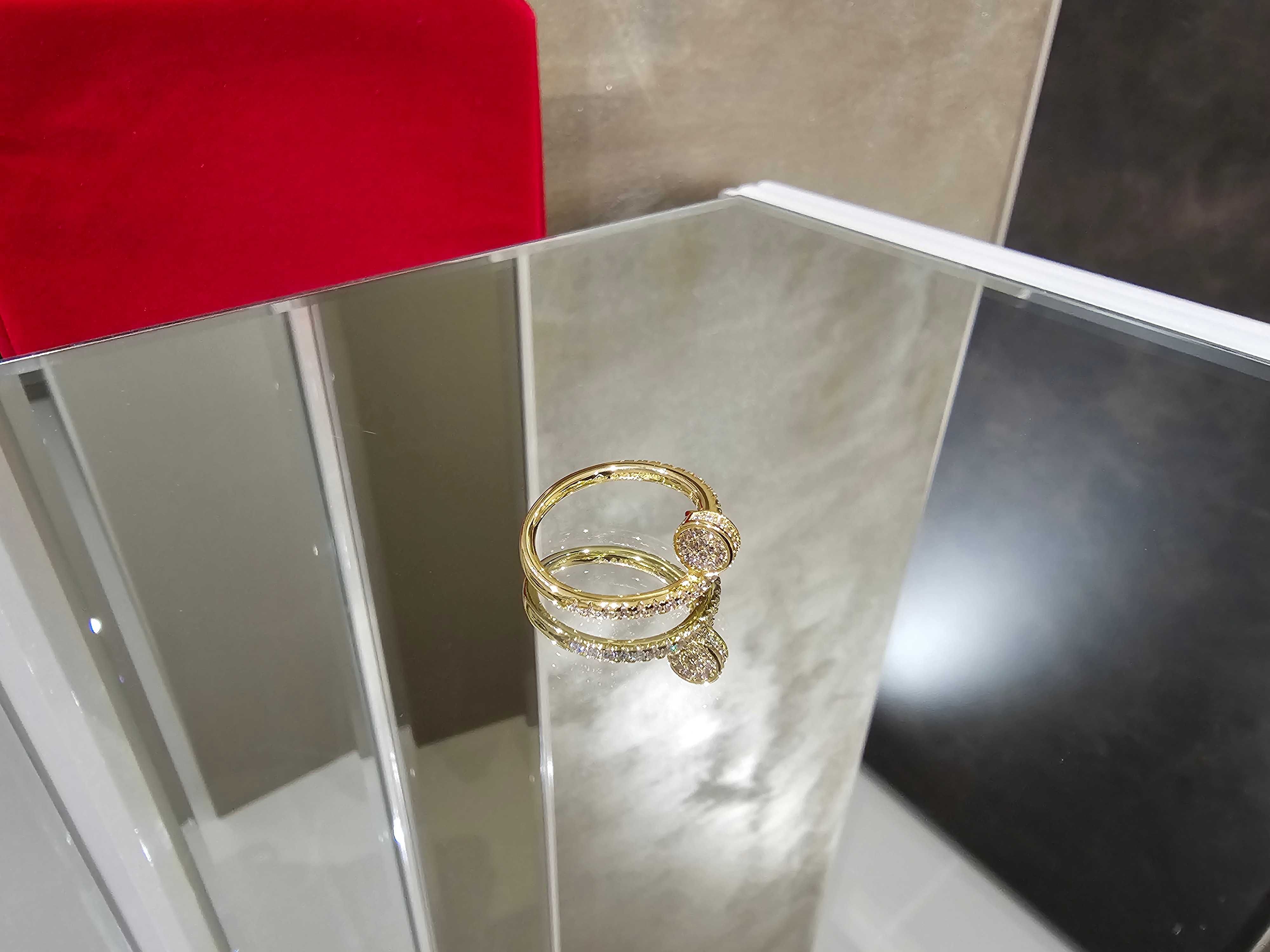 CARTIER Nail Juste un Clou Gold Small Paved Diamonds Пръстен Пирон