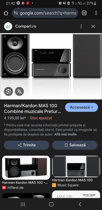 Mini sistem Harman Kardon MAS100