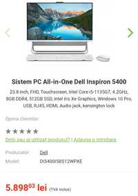 Sistem PC all-in-one Dell Inspiron 5400