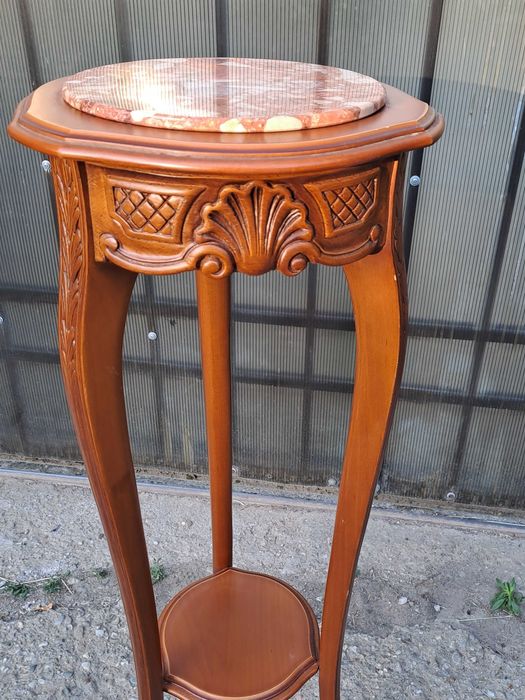 piedestal lemn marmura 97 cm