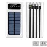 Baterie Externa cu Panou Solar, 20000mAh, Cabluri Alimentare Atasate,W