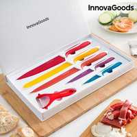 Set de Cuțite Ceramice și Dispozitiv pt Decojit InnovaGoods - 6 piese