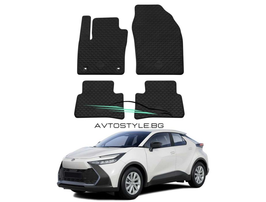Гумени стелки за Toyota C-HR, Hybrid след 2023., Gumarny Zubri