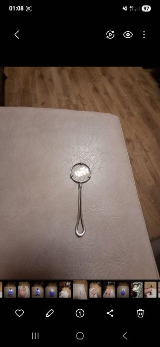 Lupa din argint masiv.Are 19gr.Pret 450lei