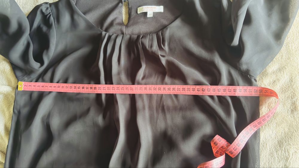 Bluză Elegantă Neagră, Mărimea 42 (brand Clockhouse)