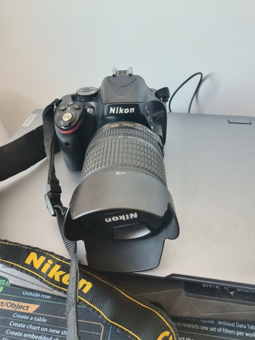 Nikon D5100 + obiectiv 18-105mm f/3.5-5.6G + geantă