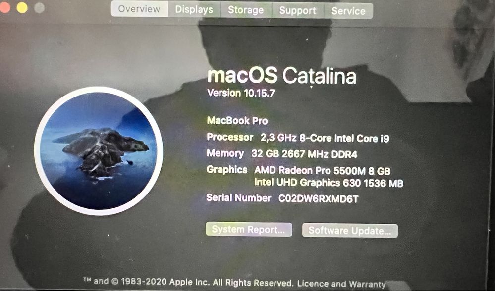 Vand MacBook Pro 16 / Intel i9 2.3GHz/32GB/1TB SSD/Radeon 8GB