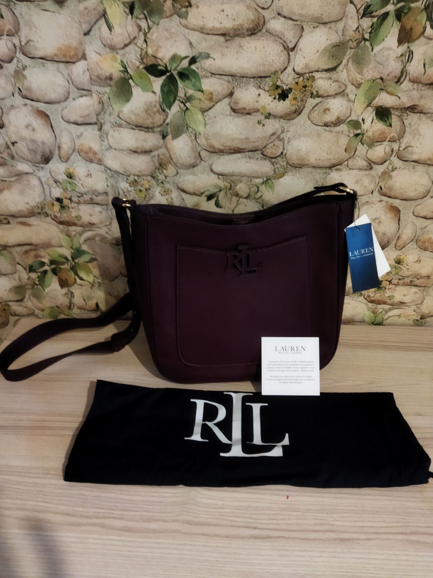 Geantă piele naturală, Ralph Lauren