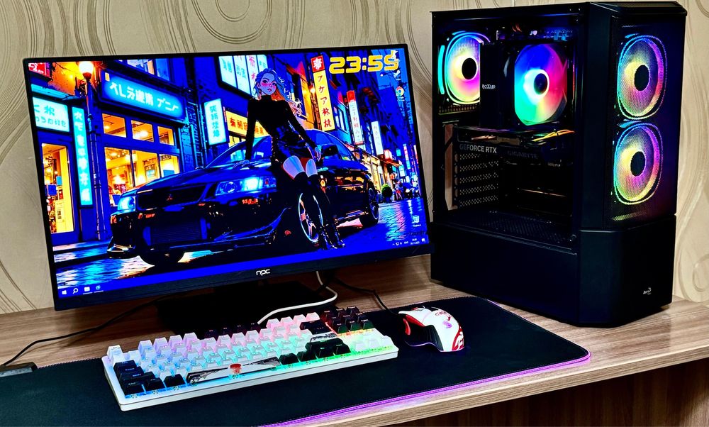 Мощный Игровой Компьютер с Монитором 240 герц ВЕСЬ КОМПЛЕКТ