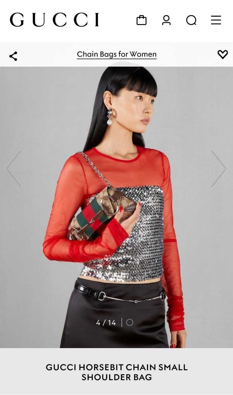 Дамска Чанта GUCCI HORSEBIT Chain Small SHOULDER BAG 100% Leather
