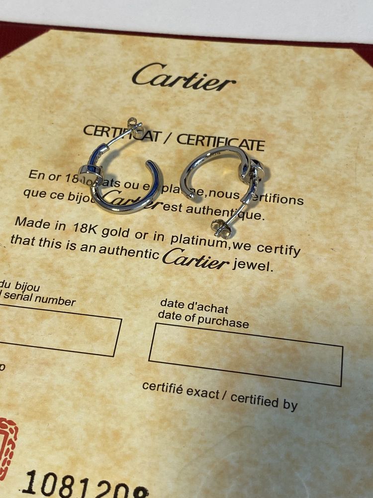 Cercei Cartier Cui Aur Alb 750