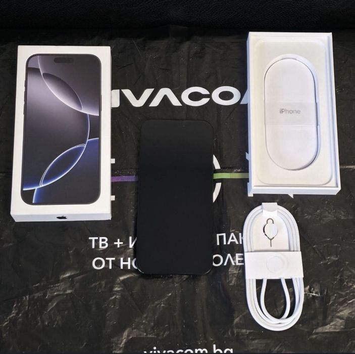 КАТО НОВ 512GB iPhone 16 Pro Max Vivacom Гаранция 2026 Black | Черен