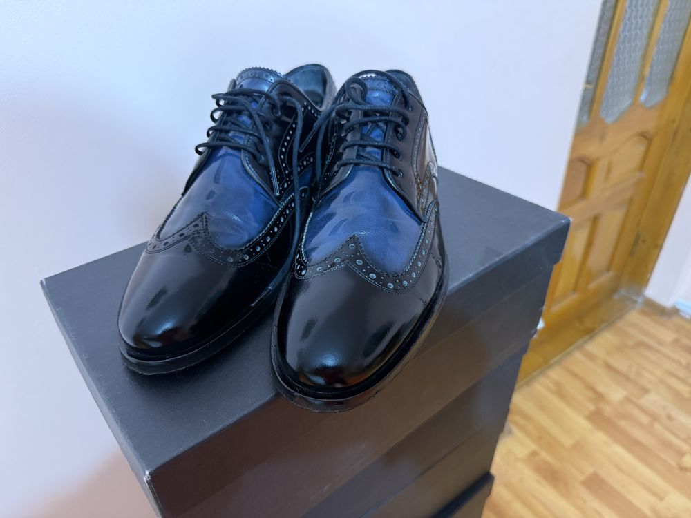 Pantofi piele barbati negri pentru evenimente