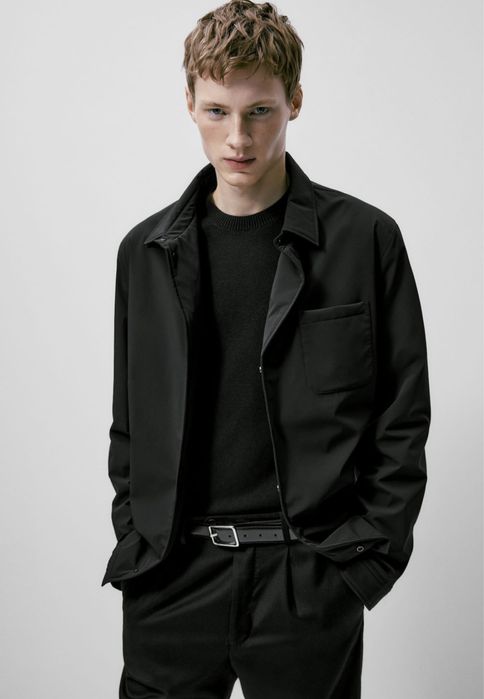 Geaca subtire Massimo Dutti, neagra/kaki