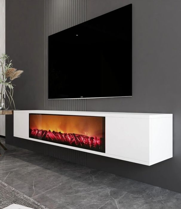 Декоративна камина заедно с шкаф