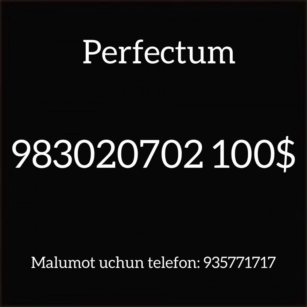 Perfectum nomerlar sotiladi
