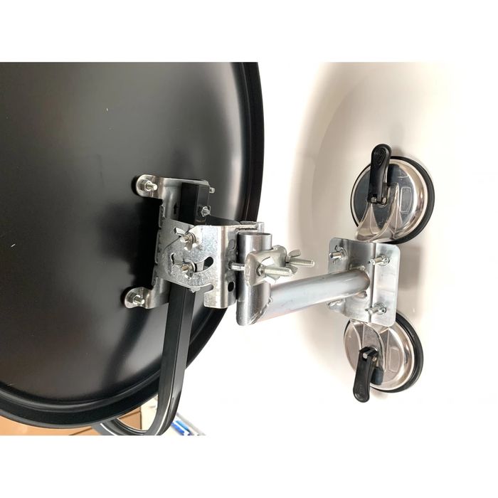 Antena camping 45/55cm pentru camion ventuză dublă, lnb +cablu 5m