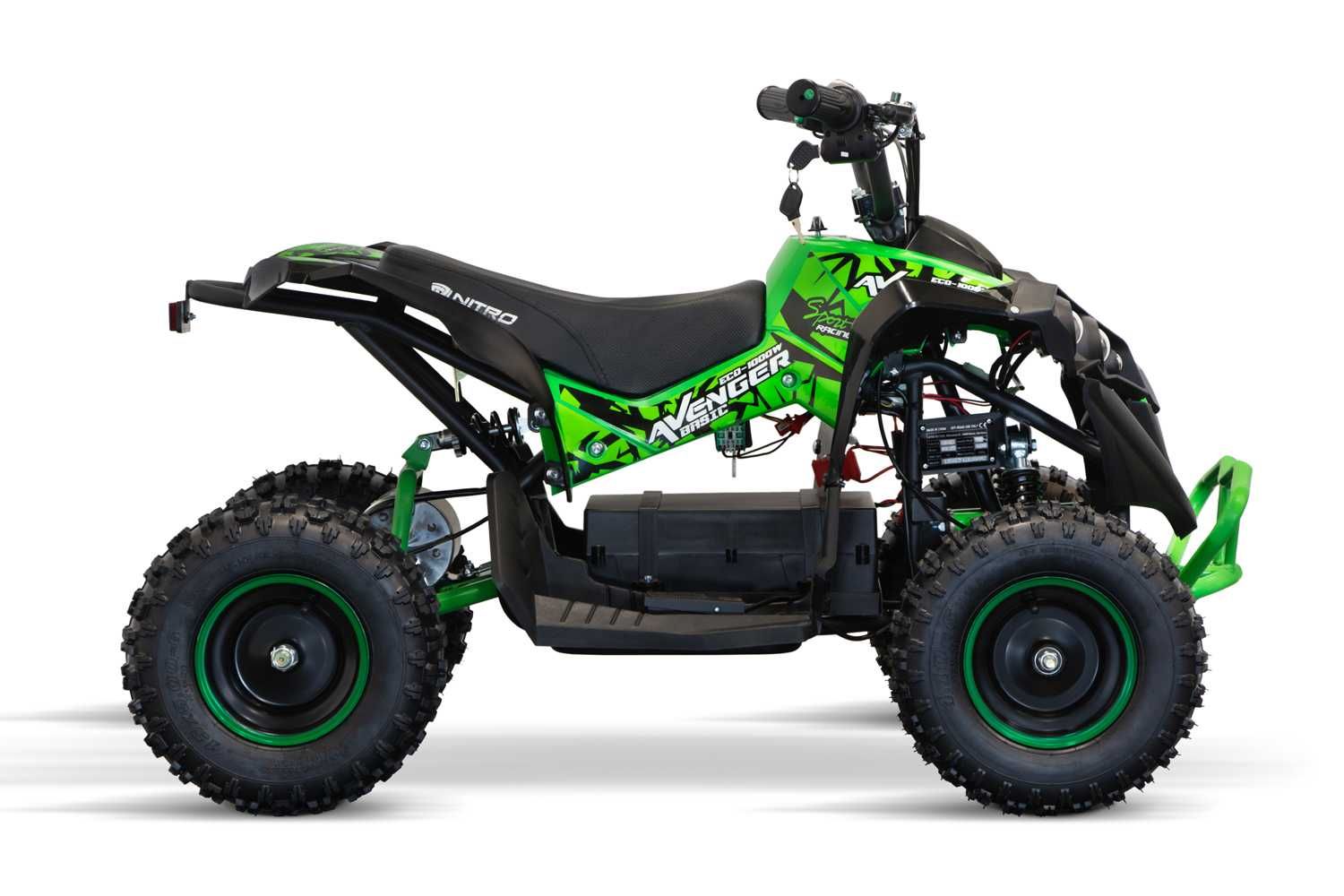 ATV electric NITRO ECOAvenger 1000W 36V cu 3 trepte Verde