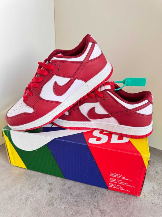 Adidași Nike AIR Dunk University Red, Unisex, NOI - Cu Cutie/Accesorii