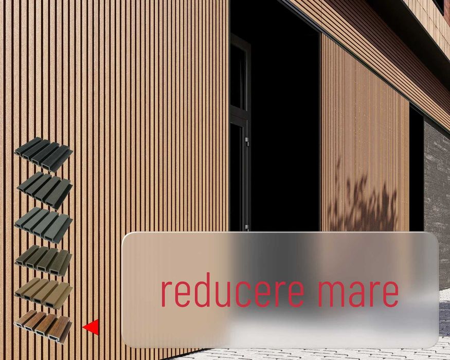 placare perete exterior wpc compozit riflaj