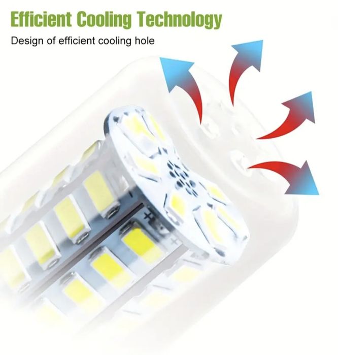 Лед крушка, лампа GU10, 72 диода, топло бяло