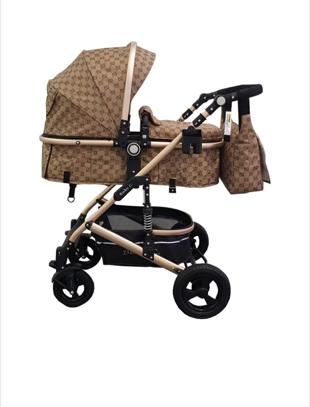 Carucior nou nascuti 3 in 1 Baby Care™ PRO 531, Cu geanta bebe, Cadru