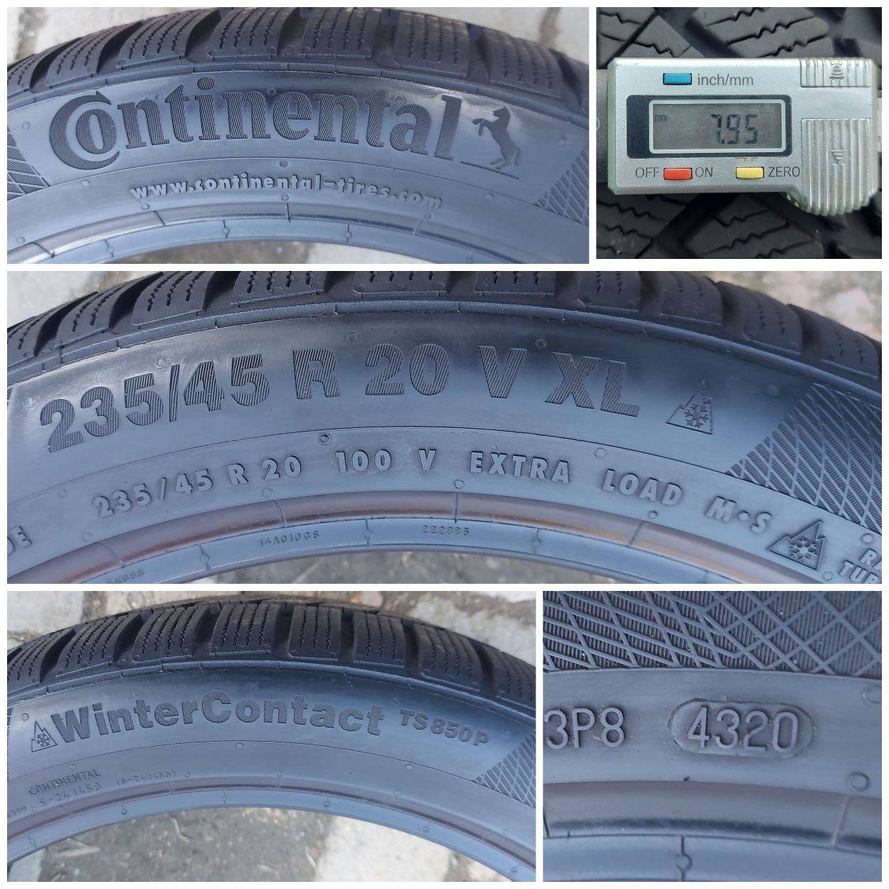 O bucată 255/245/235 45/35 R20 M+S iarnă - una Pirelli Michelin Contin