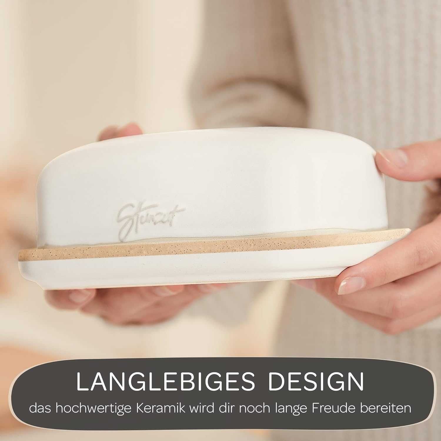 Steinzeit Design Butter Dish Керамичен съд за всички масла до 250g