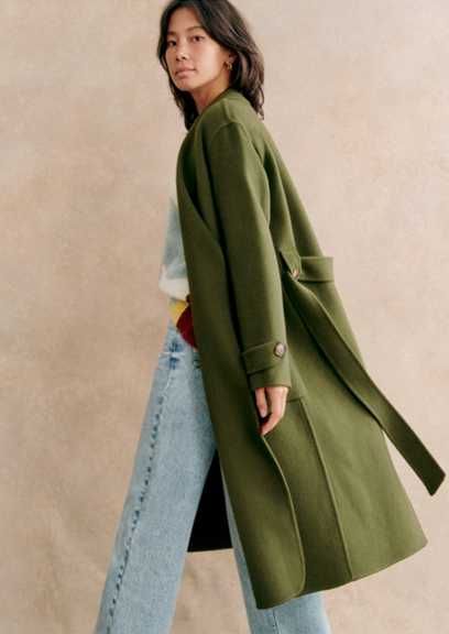 Sezane, Maderick Coat, Garden Green, номер 36