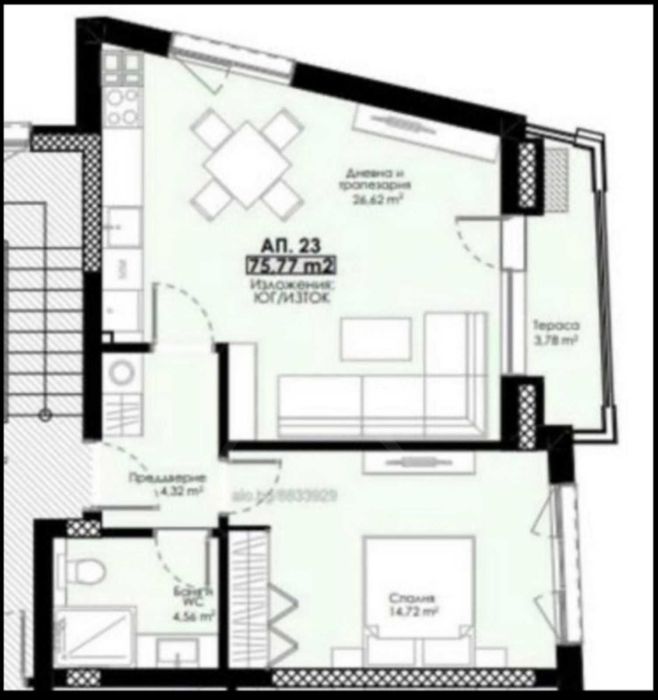 Продава се Двустаен апартамент в Пловдив, Христо Смирненски - 76 кв.м за 1540 €/кв.м - Снимка #6