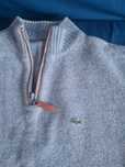 Pulover Lacoste quarter-zip lănă fermoar