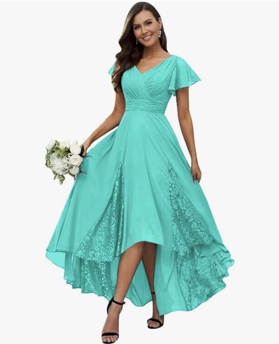 Платье вечернее цвет тифани