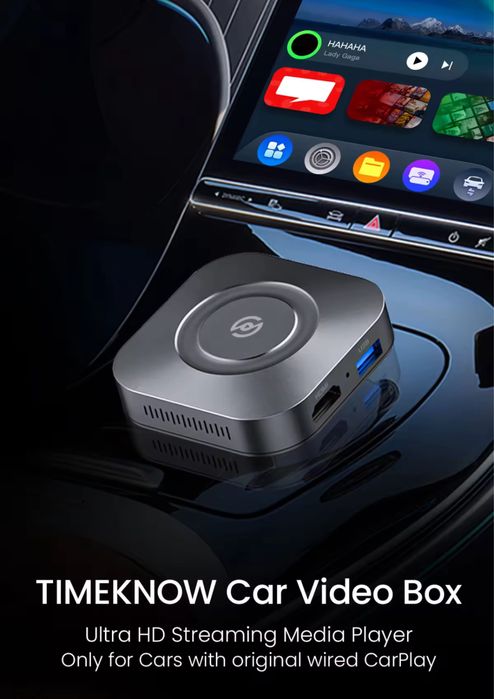 Android TV Box Wired CarPlay Streaming Youtube Netflix IPTV HDMI out