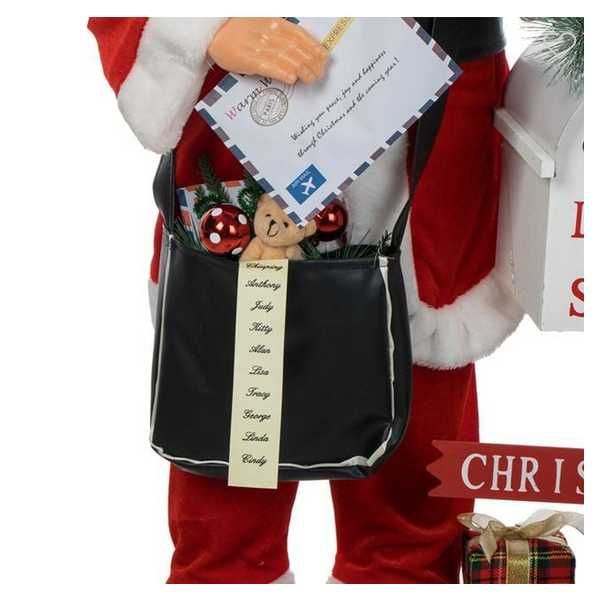 Коледна реалистична фигураДядо Коледа - пощальон със светлина и музика