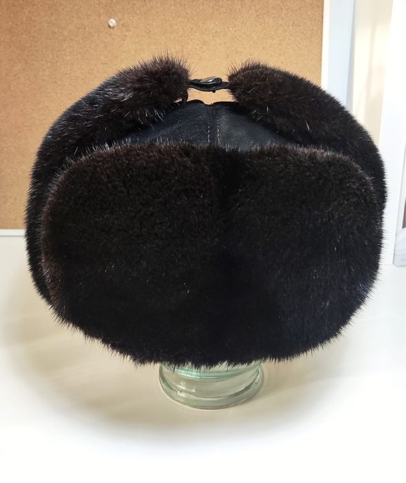 Шапка ушанка норковая