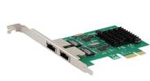 Серверная сетевая PCI карта с двумя портами Gigabit Ethernet