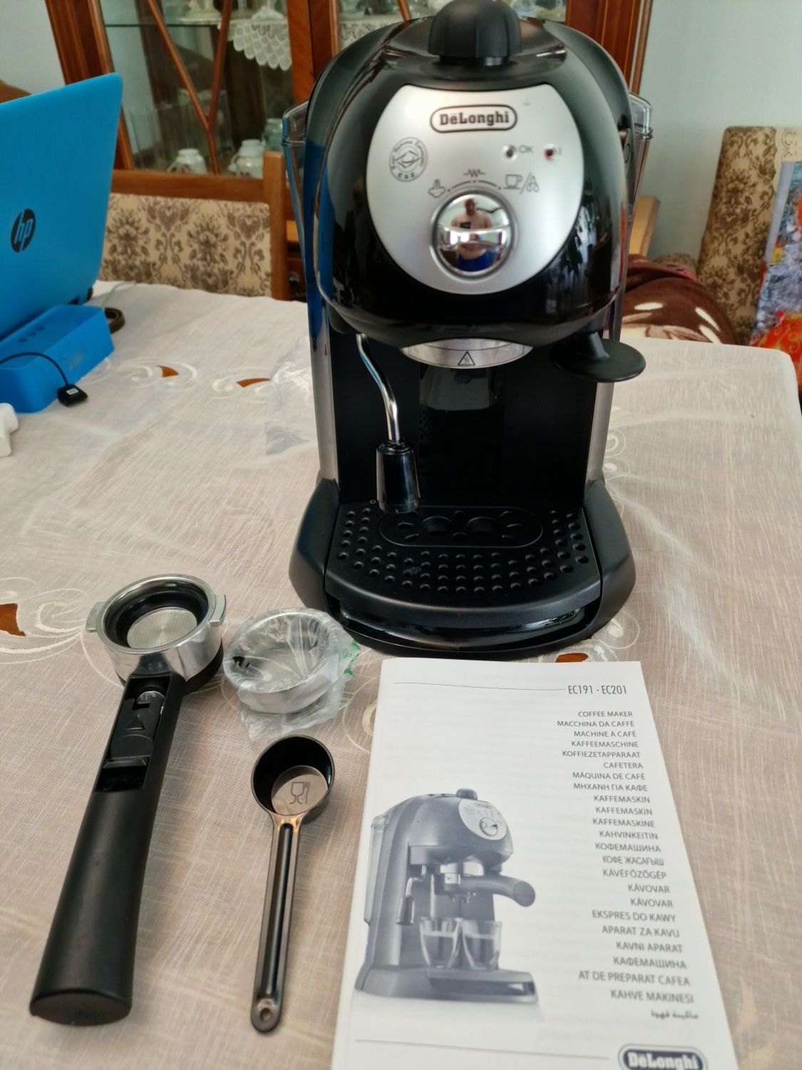 Espressor manual De'Longhi EC201.CD, Cappuccino System, 15 Bar