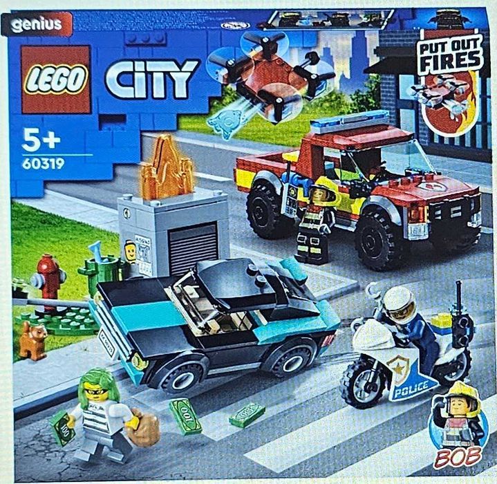 LEGO City -Stingere de incendiu si urmarire politista 60319, 295 piese