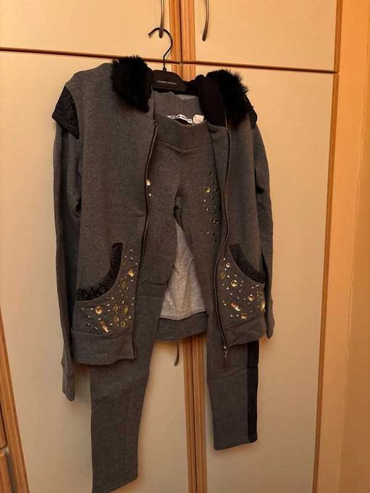 Set sport de strada casual Mexton cu gluga si blanita la gluga