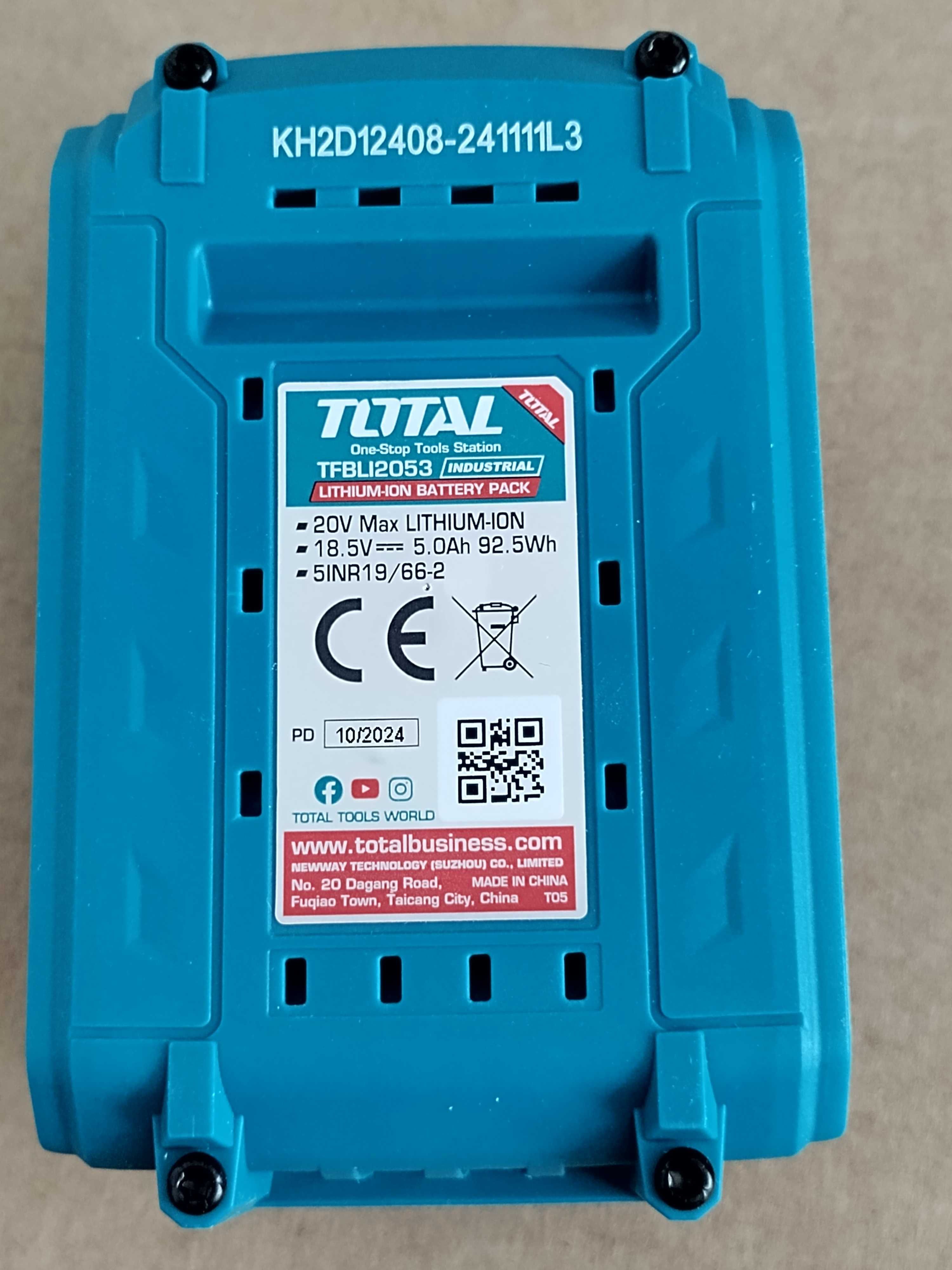Акумулаторна батерия TOTAL Industrial  Li-Ion  20 V  5.0 Ah