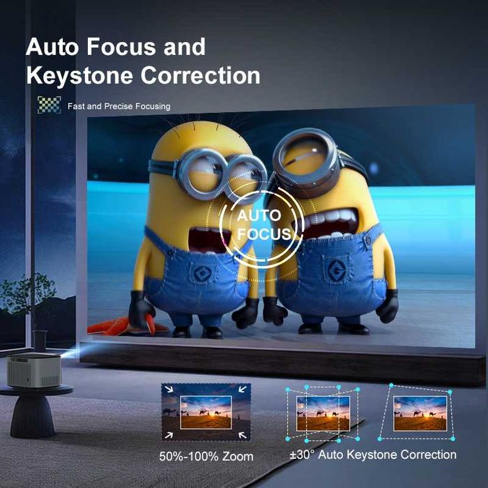 Videoproiector Aokang AK-41 Smart, 1000 ANSI, 1920x1080P Android 9.0