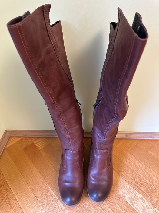 Дамски ботуши Алдо,естествена кожа